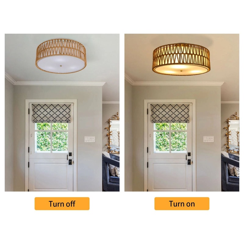 Large Boho Semi Flush Mount Ceiling Light Light Flush Mount Ceiling Light For Modern Homes 6