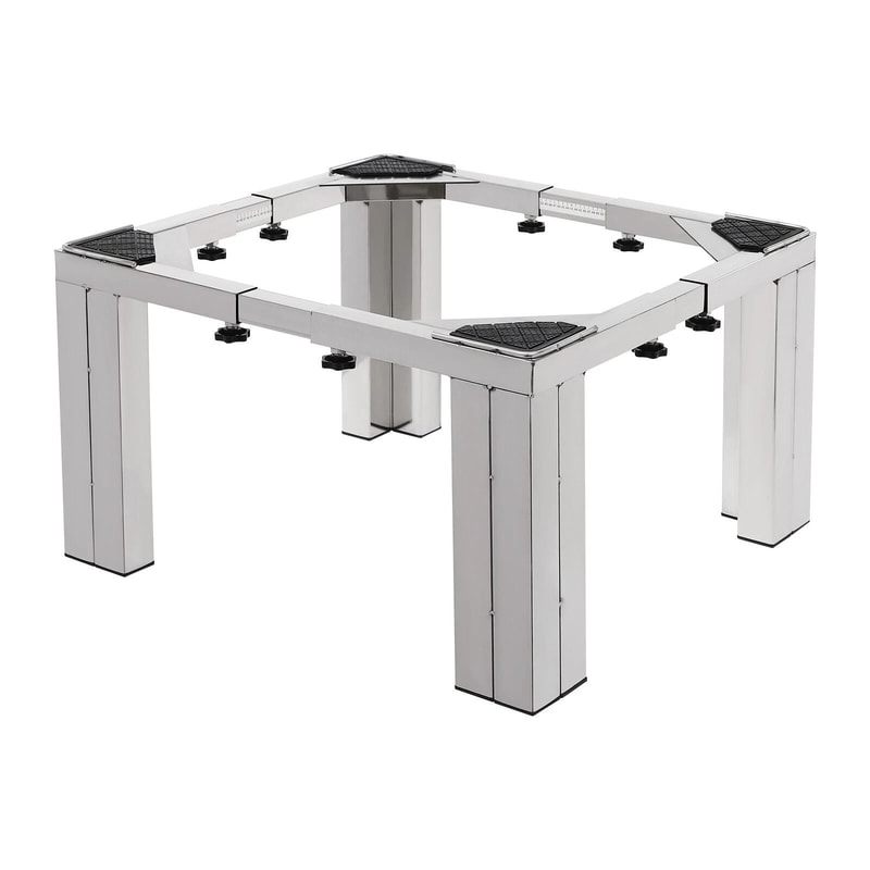 NonSlip White Double Dual Pedestal Stand Raiser For Washing And Drying Machines 9