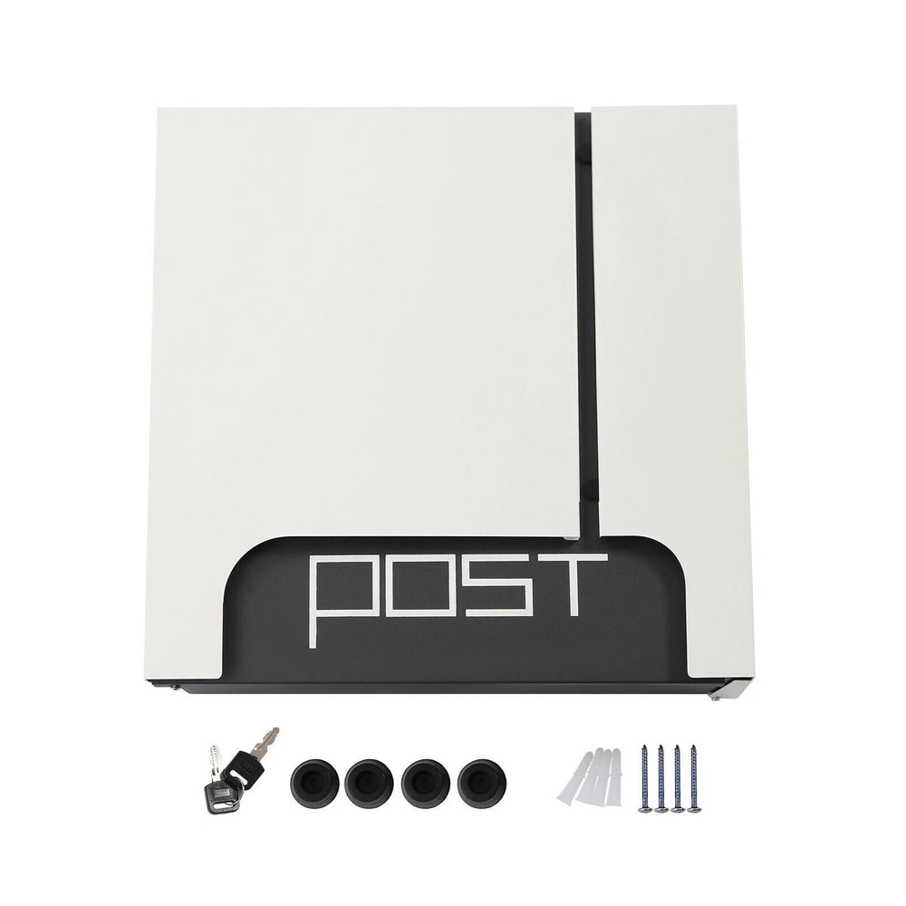 Stainless Steel Mail Letter Post Box Outdoor Wall Mount Lockable Mailbox 7