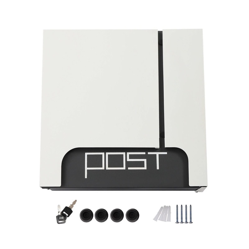 Stainless Steel Mail Letter Post Box Outdoor Wall Mount Lockable Mailbox 7