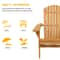 Adirondack Chair Patio Furniture Foldable Fir Wood Lounge Seat 2