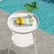 Round Small Metal Side Table InOutdoor Coffee Table For Patio Garden 5