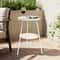Round Small Metal Side Table InOutdoor Coffee Table For Patio Garden 0