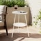 Round Small Metal Side Table InOutdoor Coffee Table For Patio Garden 0