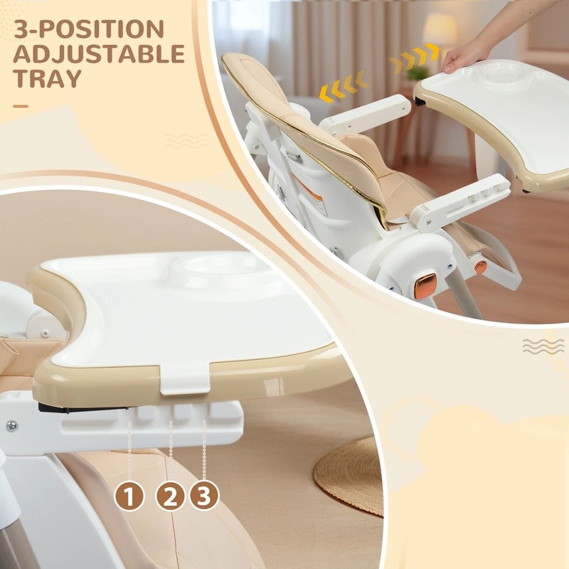 5Point Safety Harness Baby High Chair With Adjustable Footrest 1