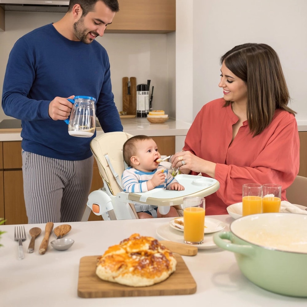 5Point Safety Harness Baby High Chair With Adjustable Footrest 0