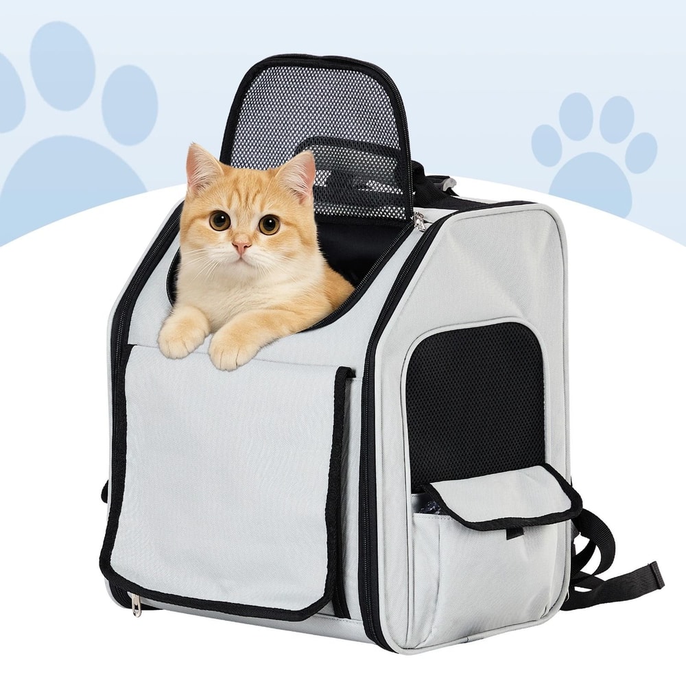 Outdoor Pet Backpack Carrier Capacity Expandable Cat Dog Carrier 7