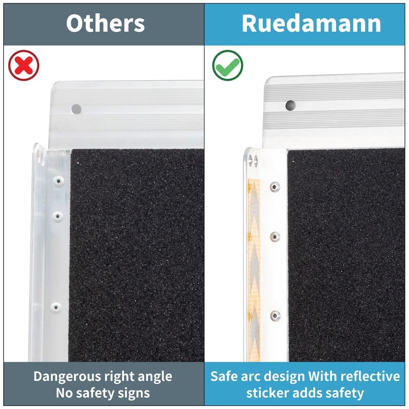 Portable Aluminum Folding Ramp For Wheelchairs Scooters NonSkid 8