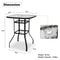 Outdoor Bar Height Bistro Table Patio Bar Table Square With Glass Top 5