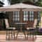 Outdoor Bar Height Bistro Table Patio Bar Table Square With Glass Top 7