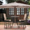 Outdoor Bar Height Bistro Table Patio Bar Table Square With Glass Top 7