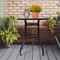 Outdoor Bar Height Bistro Table Patio Bar Table Square With Glass Top 0