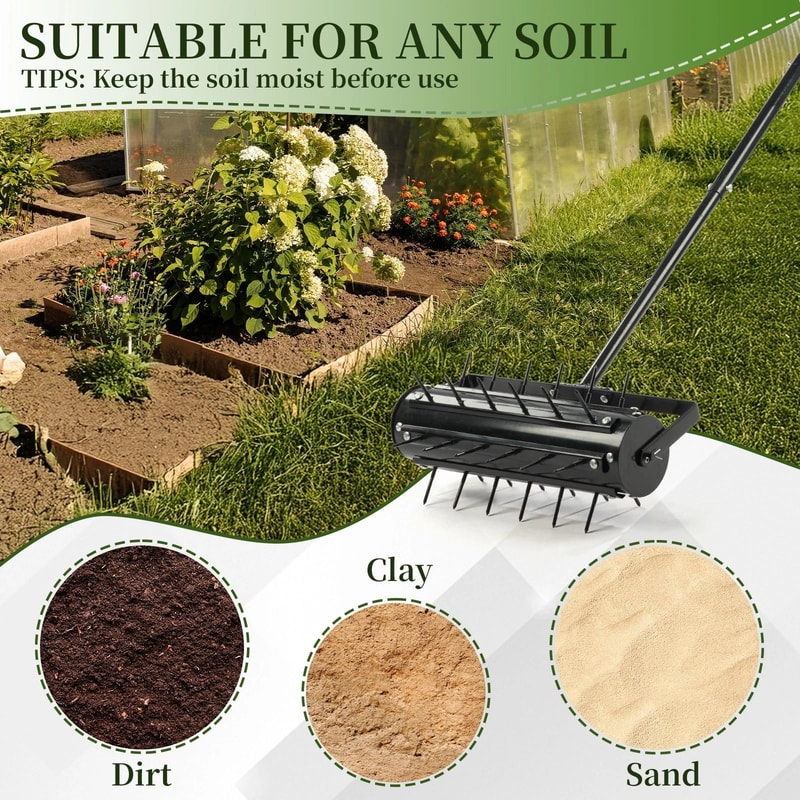 Rolling Aerator Lawn Tool Premium Heavy Duty Grass Tool For Effortless Lawn Aeration 2