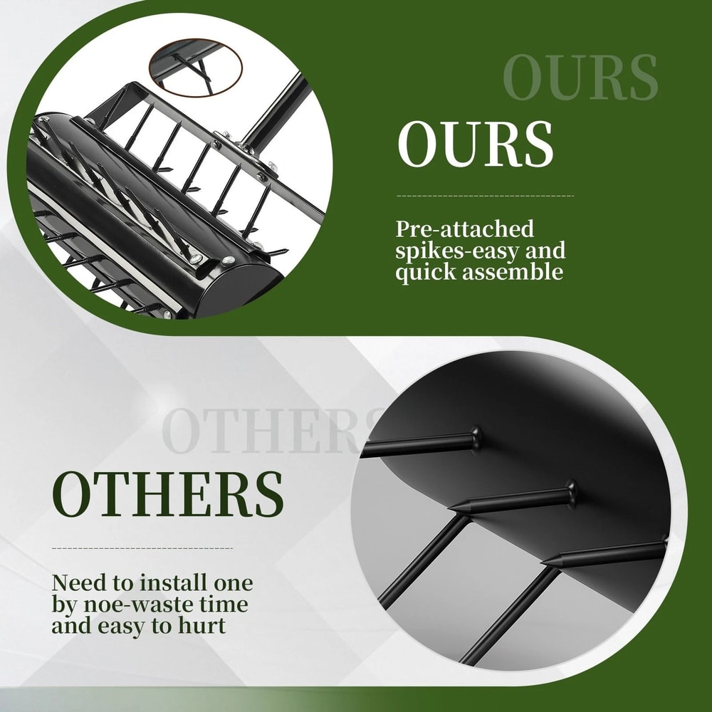 Rolling Aerator Lawn Tool Premium Heavy Duty Grass Tool For Effortless Lawn Aeration 4