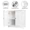 White Pedestal Sink Vanity Cabinet With 2 Shelves For Stylish Bathroom Storage 2