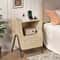 Boho Rattan Nightstand Farmhouse Wood Bedside Table With Storage Drawer Open Shelf 10