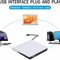 USB Slim External CD DVD Drive Burner Writer For Laptop Mac PC 10