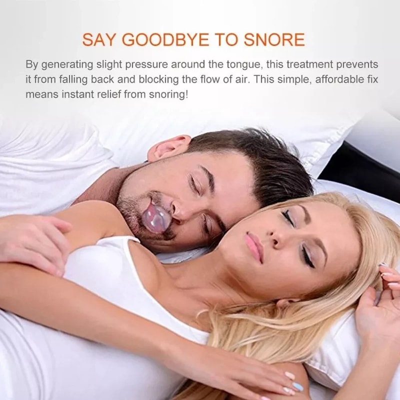 Snore Stopper Anti Snoring Sleep Aid Device Silicone Tongue Mouthpiece With Case 8