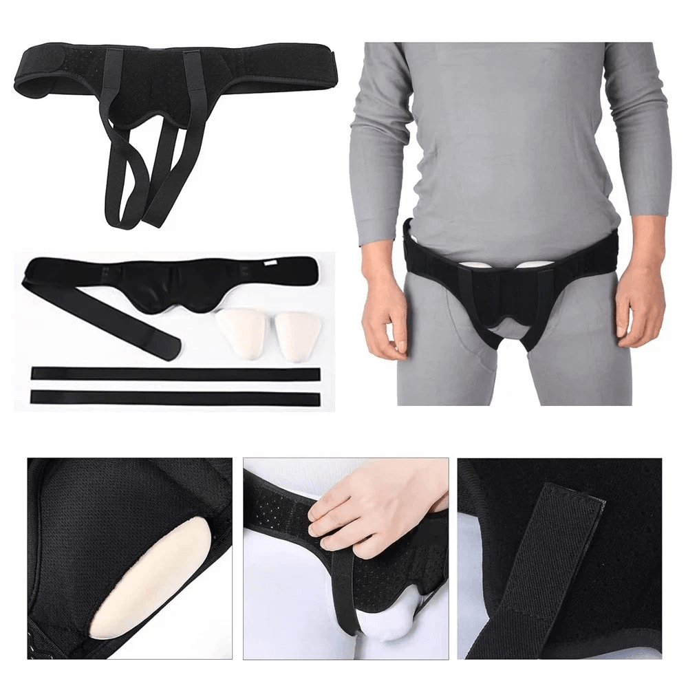Men Truss For Inguinal Hernia Support Belt With 2 Removable Compression Pads 1
