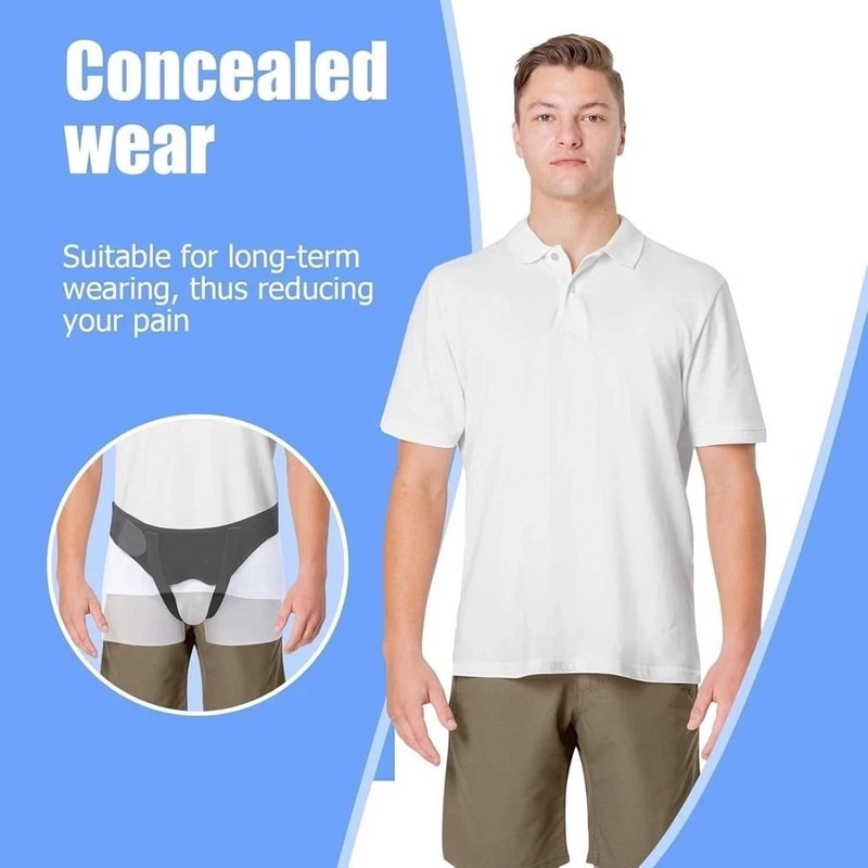 Men Truss For Inguinal Hernia Support Belt With 2 Removable Compression Pads 10