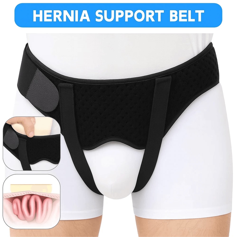 Men Truss For Inguinal Hernia Support Belt With 2 Removable Compression Pads 8