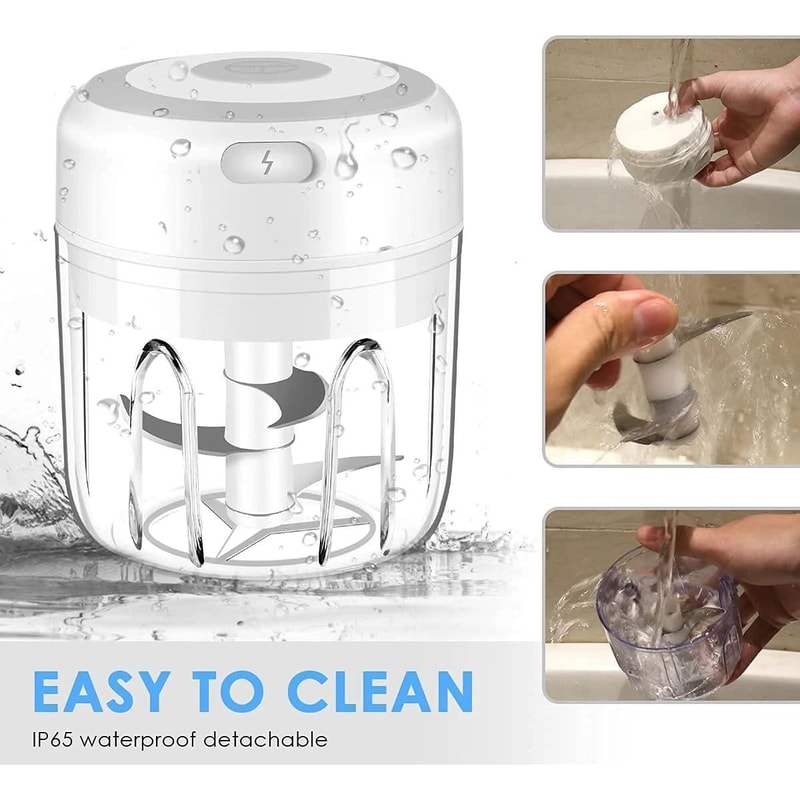 Electric Garlic Press Meat Mincer Chopper For Chili Onion Fruits 1