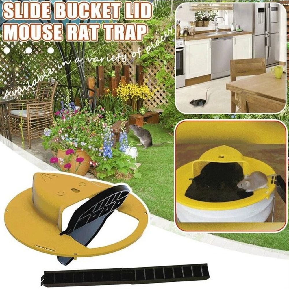 Mouse Trap Bucket Catcher Mousetrap Slide Bucket Lid Mouse Rat Trap Flip Slide 10