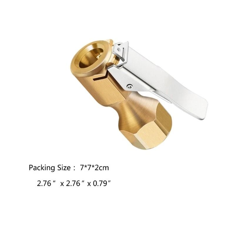 Open Flow Lock On Tire Chuck With Clip Heavy Duty Air Chuck For Inflator Gauge 2