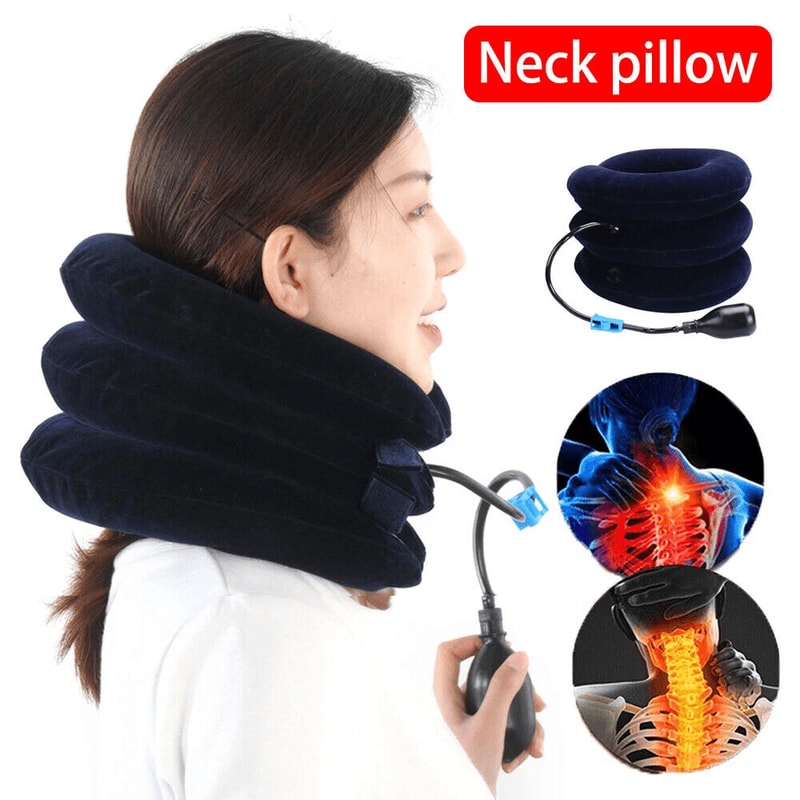 Pain Relief Stretcher Therapy Cervical Neck Traction Device Support Collar 11