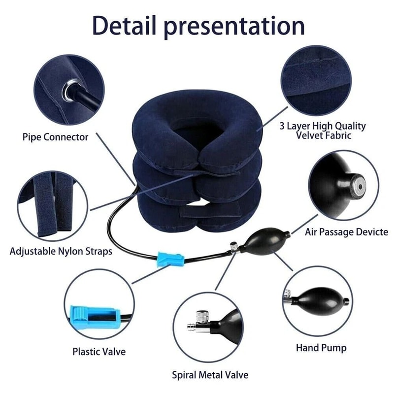 Pain Relief Stretcher Therapy Cervical Neck Traction Device Support Collar 3