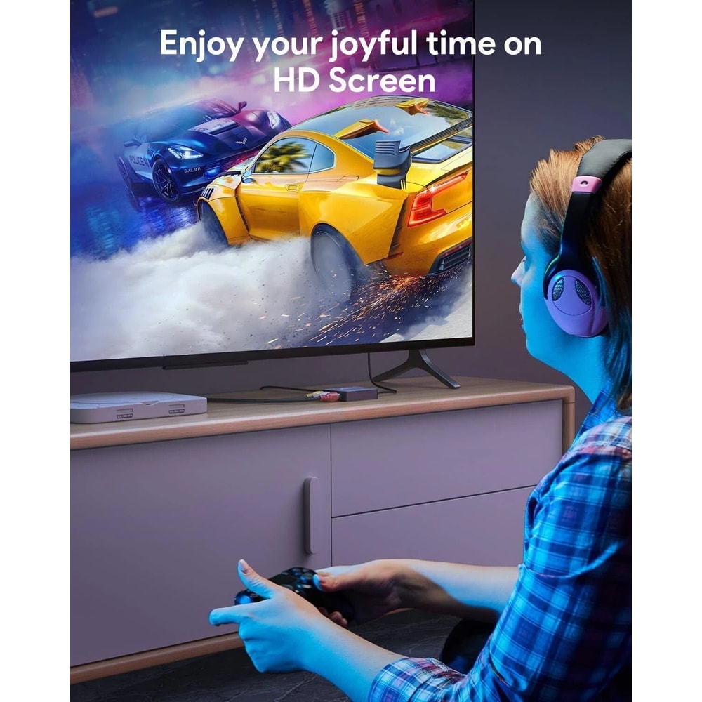 RCA To HDMI Converter Adapter AV To HDMI For TV Audio Video Composite 4