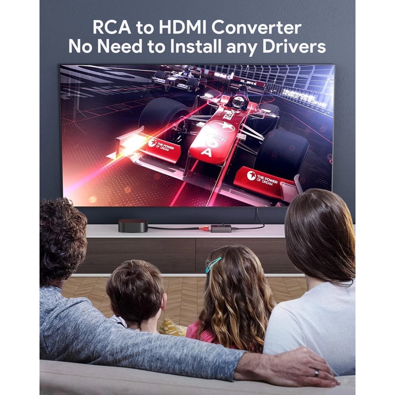 RCA To HDMI Converter Adapter AV To HDMI For TV Audio Video Composite 6