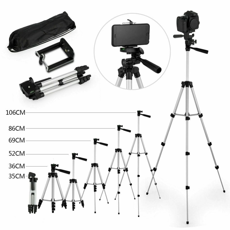 Stand Holder Mount Professional Camera Tripod For IPhone Samsung Cell Phone Bag Included 4