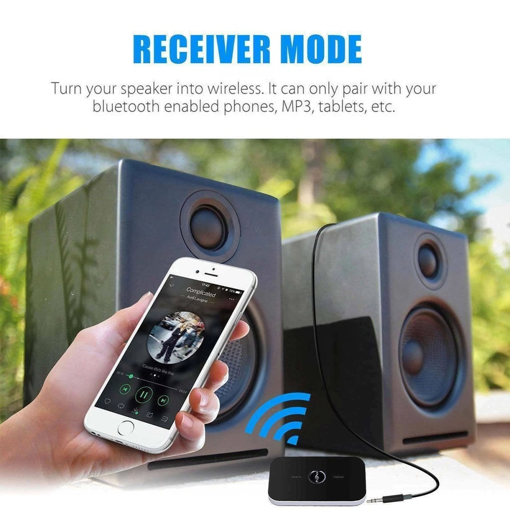 Wireless Audio Jack Adapter Bluetooth 50 Transmitter Receiver 2 IN 1 4
