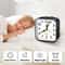 Battery Powered LED Desk Alarm Clock With Nightlight Snooze Quiet NonTicking Design For Bedroom 2