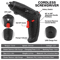 Cordless Electric Screwdriver Set USB Charging Screw Gun With LED Light 10