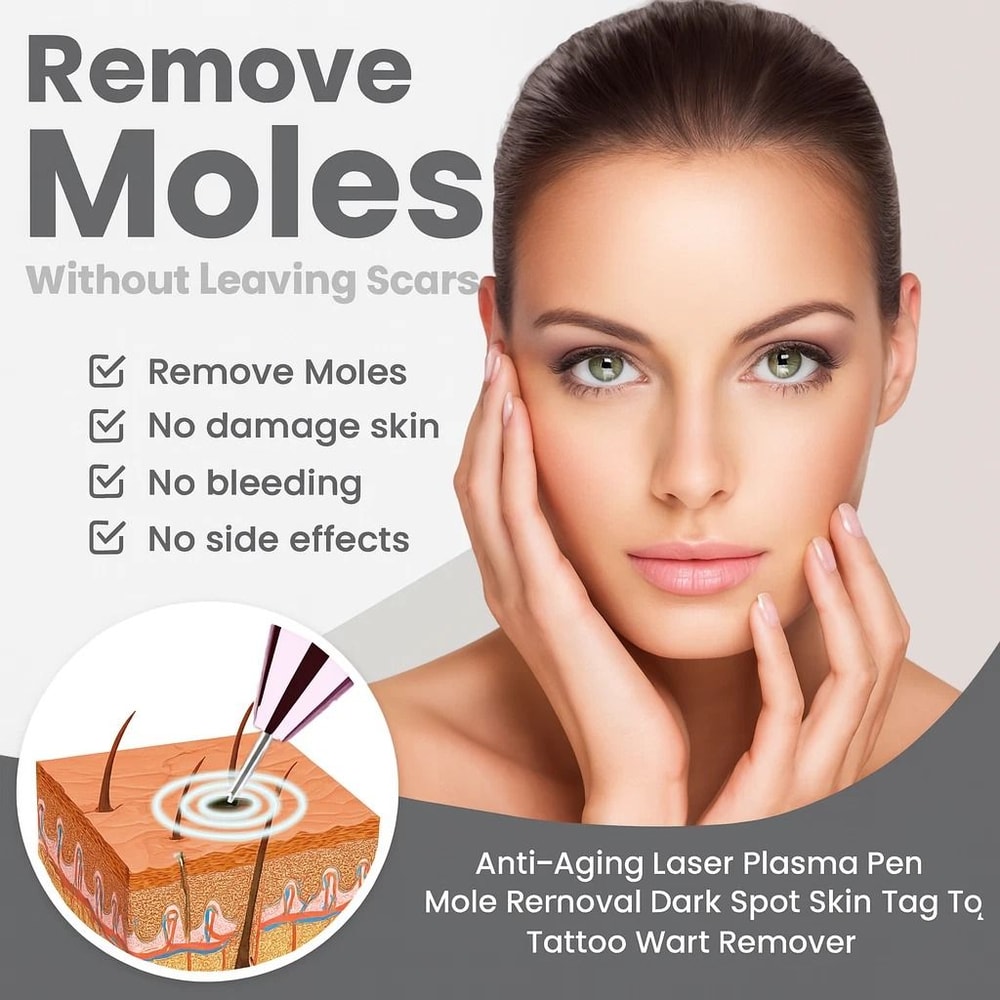 Plasma Pen AntiAging Treatment Tattoo Wart Remover Skin Tag Solution 9