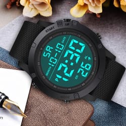 military tactical led watch, waterproof digital sports wristwatch for men