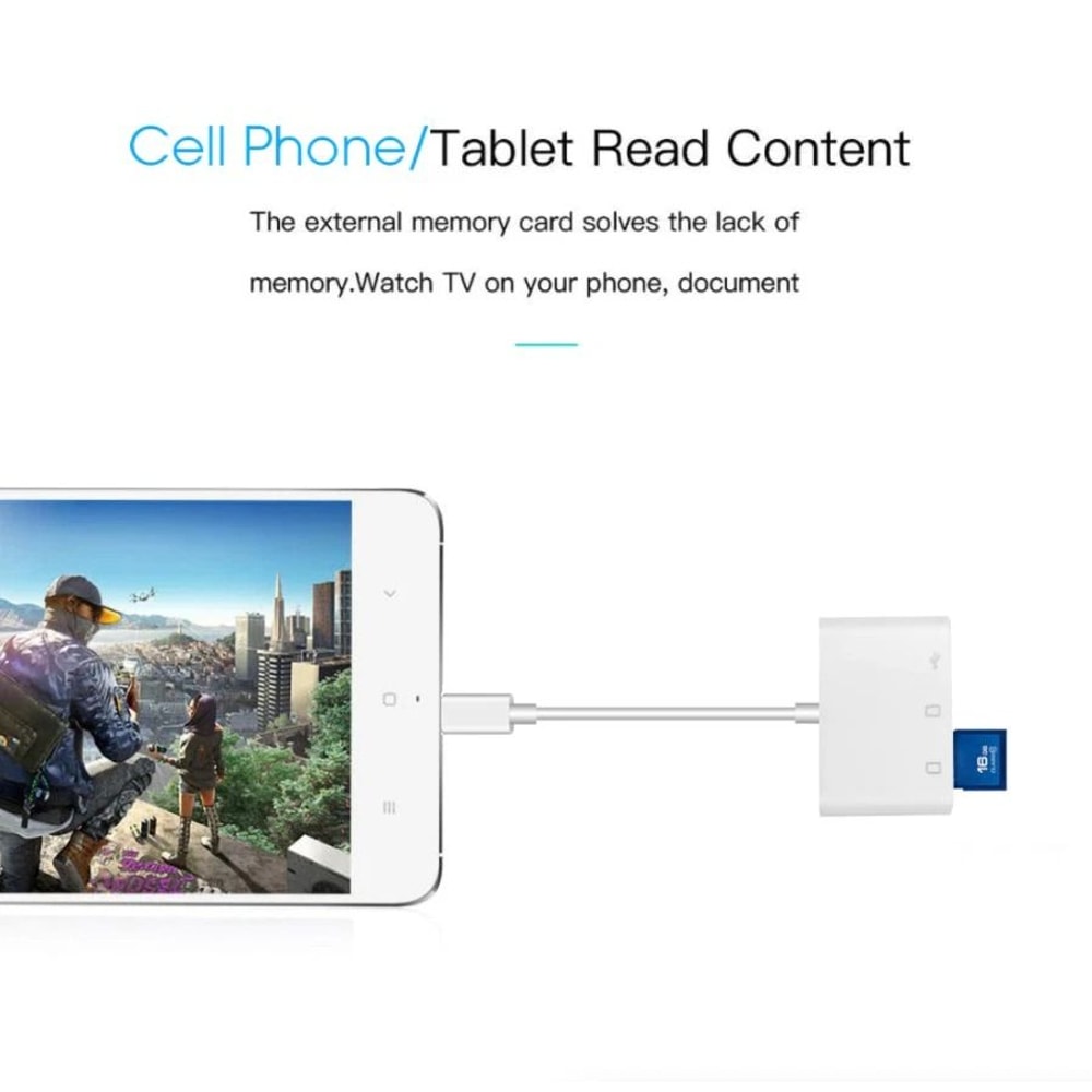 TypeC Adapter USB C 3 In 1 Hub Converter With SD Card Reader For MacBook Pro 5