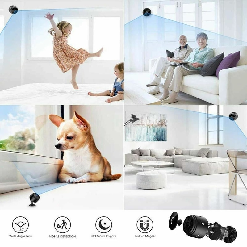 Wireless Record Camera Home Security DVR Mini WiFi IP Night Vision HD USB 8