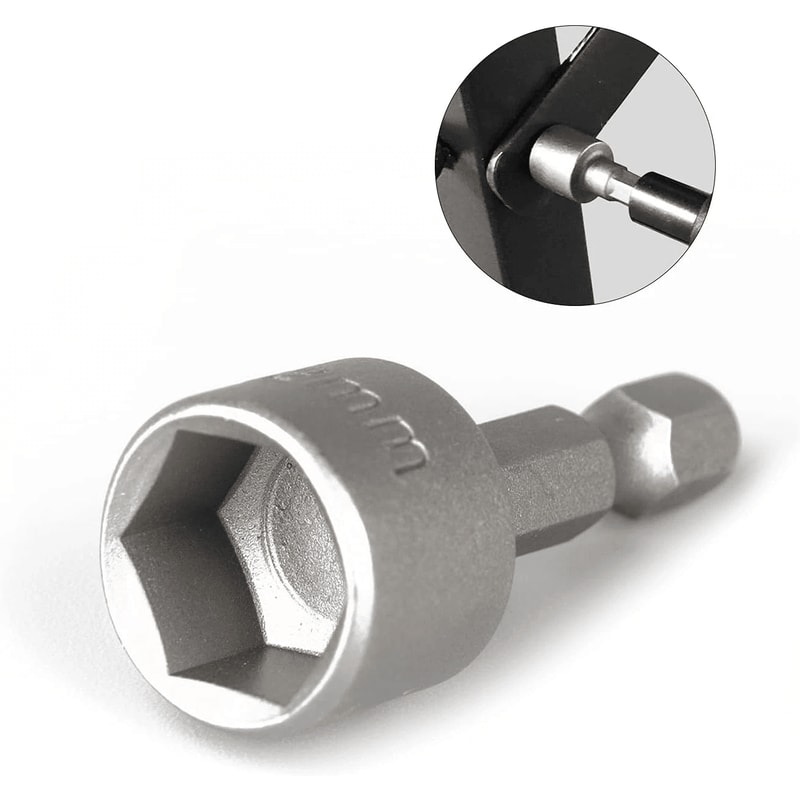 Quick Change Power Nut Driver Bit Set SAE MM Impact Hex Shank 6