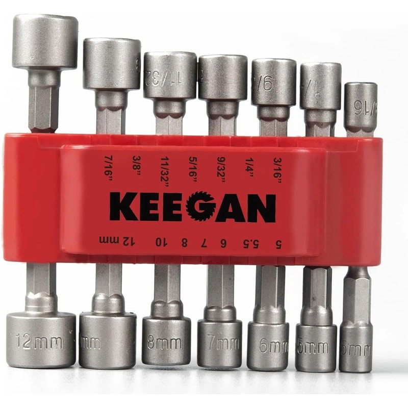 Quick Change Power Nut Driver Bit Set SAE MM Impact Hex Shank 4