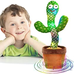 funny dancing cactus plush toy, shake with song, electronic recording doll gift