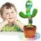 Funny Dancing Cactus Plush Toy Shake With Song Electronic Recording Doll Gift 0