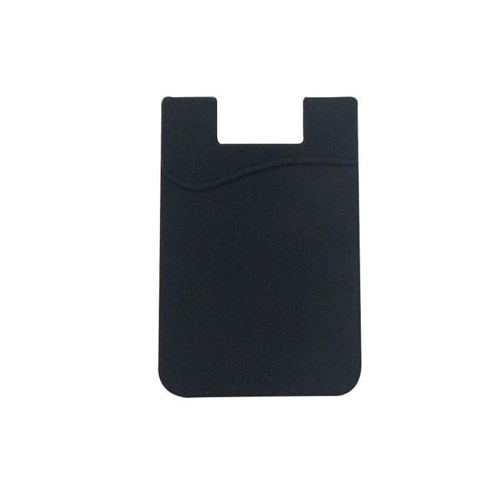 Black Silicone Credit Card Holder Adhesive Cell Phone Wallet Pocket Sticker 9