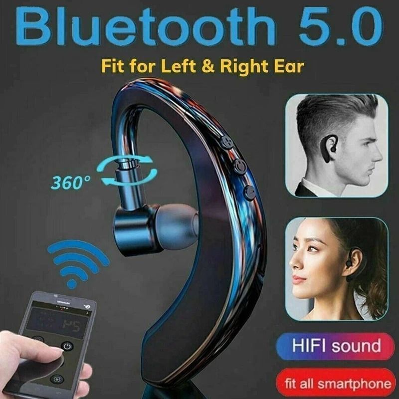 Noise Cancelling Wireless Bluetooth Earpiece Headset For Trucker Driving Earbuds 7