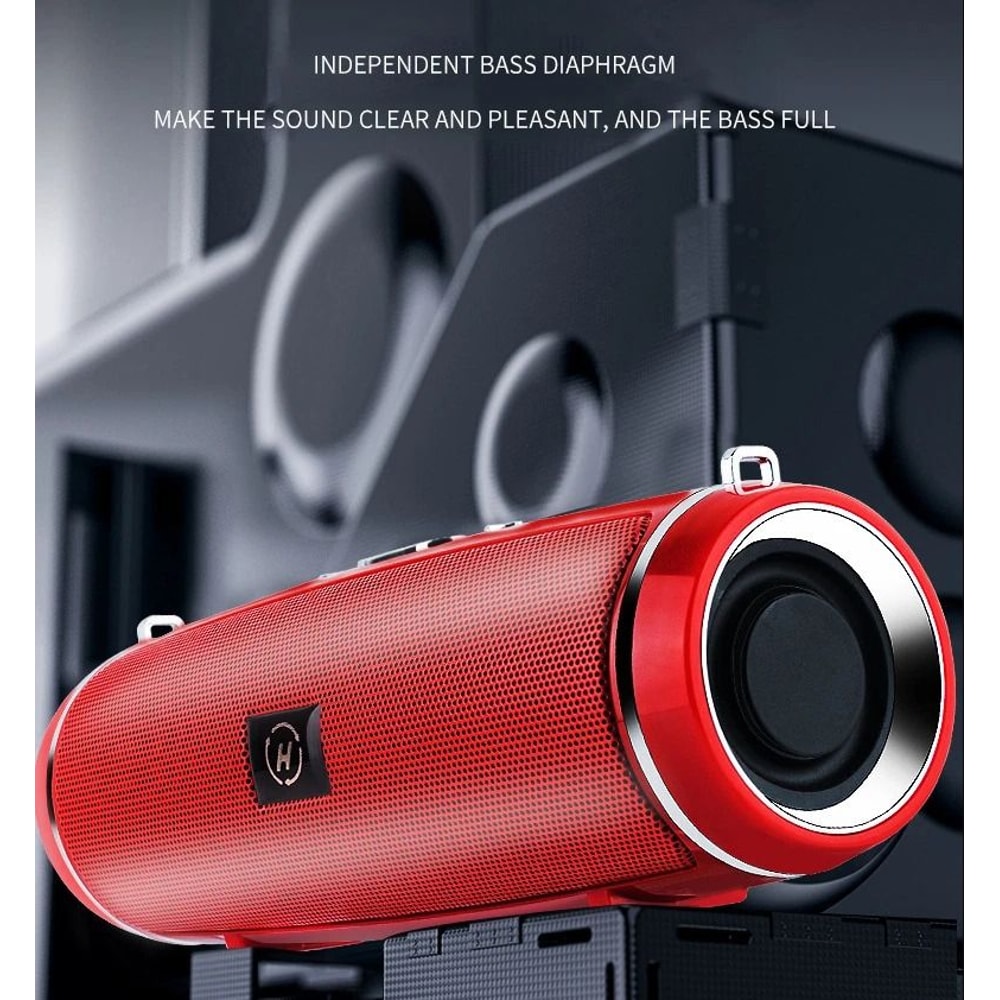 Wireless Waterproof Outdoor Bluetooth Speaker Stereo LOUD Bass USB TF Strap Portable Audio 1