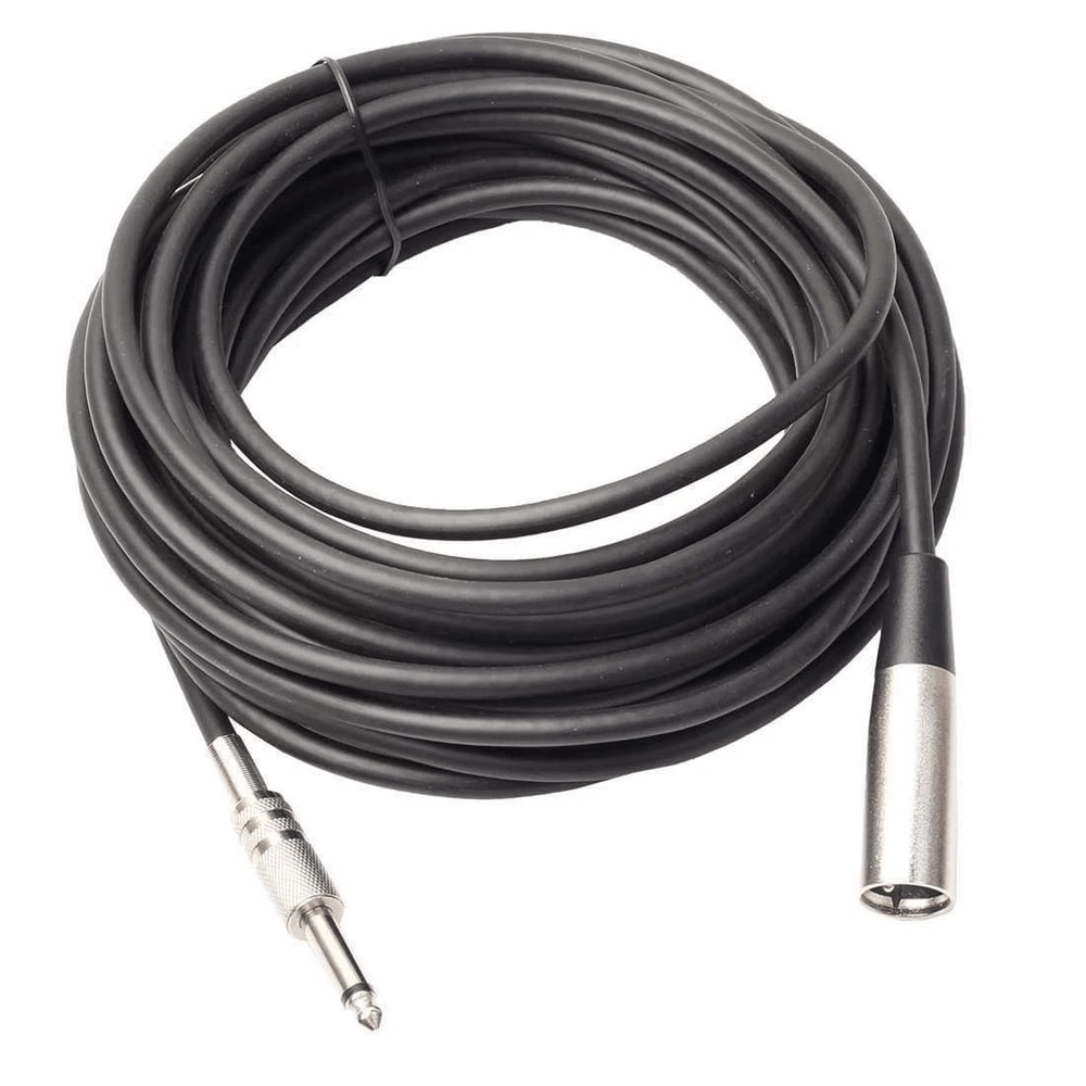 Plug TS Microphone Mono Cable Unbalanced Shielded Audio XLR 3 Pin Male To Adapter Lead 12