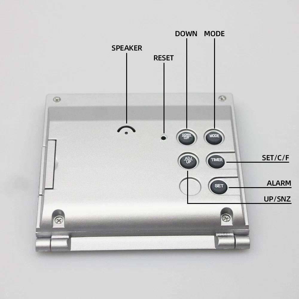 Foldable Temperature LCD Clock Digital Travel Alarm Clock Compact Desk Timer New 1