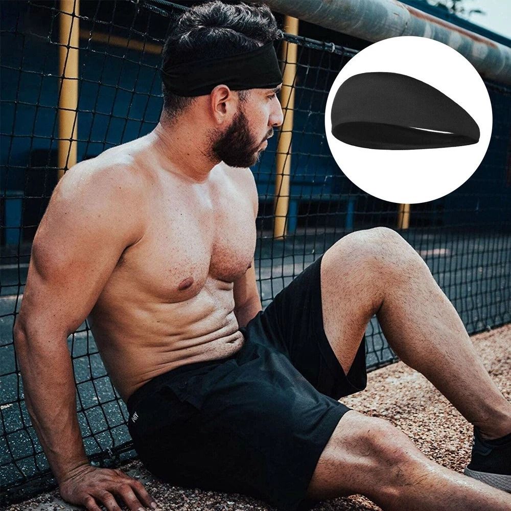 Stretch Sports Head Band Mens Women Sweat Sweatband Headband Yoga Gym Running Workout 3